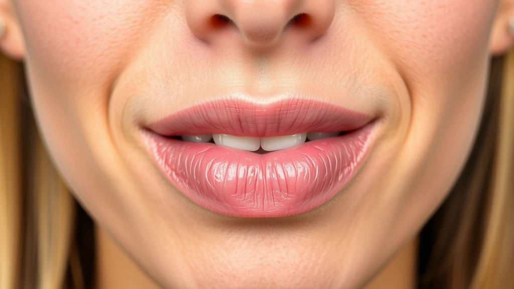 Close-up of mouth and lips demonstrating proper pronunciation technique for the word gyro, showing rounded lip position for the O sound, educational linguistics focus