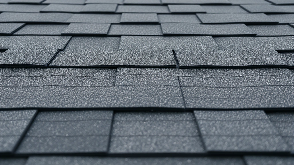 Detailed close-up of properly installed asphalt shingle course with visible nail placement above cutouts, showing overlap pattern and professional alignment
