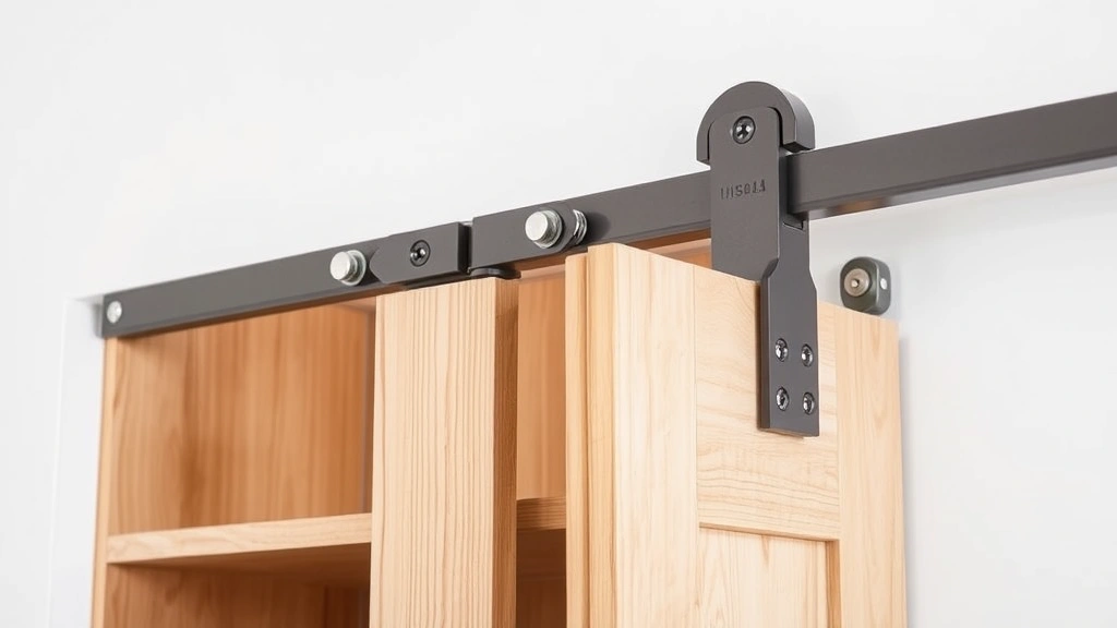 Heavy commercial-grade pivot door hinge mechanism installed on bookcase door frame, demonstrating hardware mounting and weight distribution during installation
