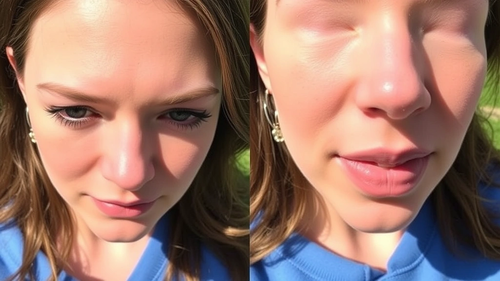 Female patient at 6-week post-operative rhinoplasty recovery stage, clear improvement in nose shape and minimal swelling, outdoor natural daylight, demonstrating mid-recovery results