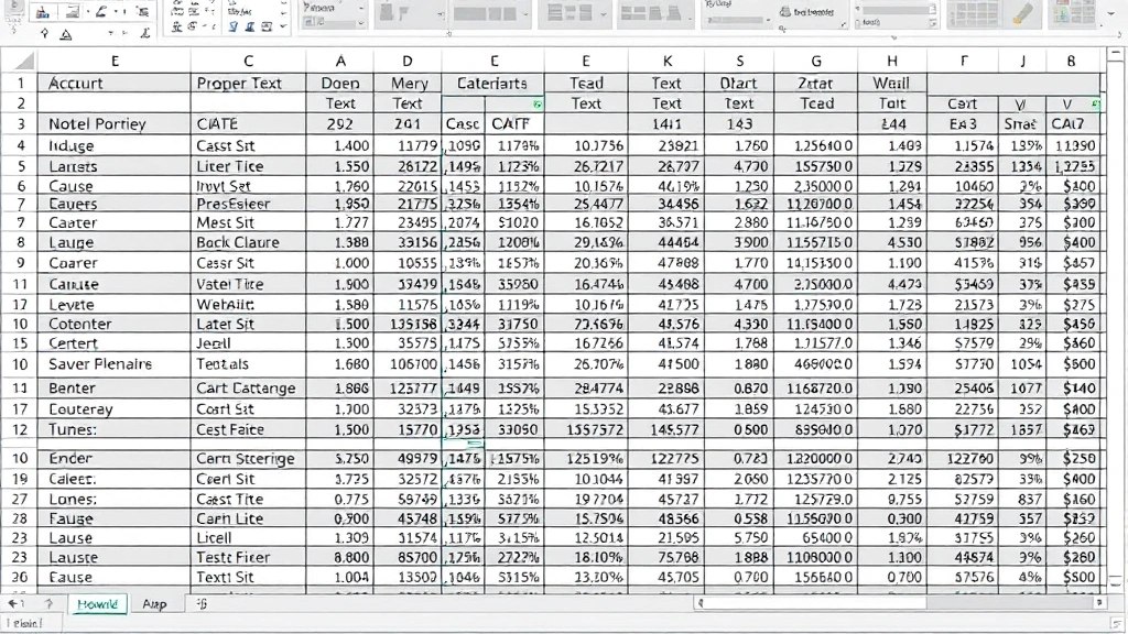Completed Excel spreadsheet with perfectly formatted columns displaying organized data including text entries, numbers, and calculations, all columns properly sized to content, professional appearance with clear readability, office environment background