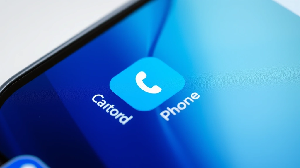 Close-up of Android phone home screen with Phone app icon highlighted, clean modern interface, professional smartphone photography, bright natural lighting, no text visible