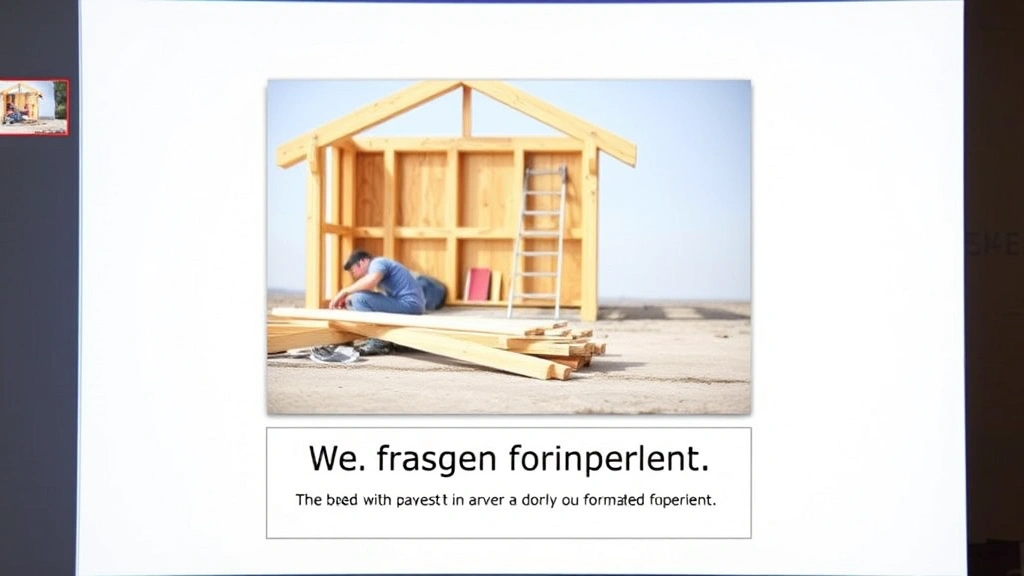 Close-up of PowerPoint slide showing properly formatted image citation below a construction or DIY project photograph, demonstrating caption placement and citation format with clear text overlay